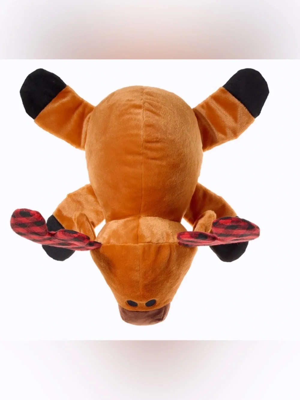 Bark Box XL Buffalo plaid blitzen moose dog toy NEW